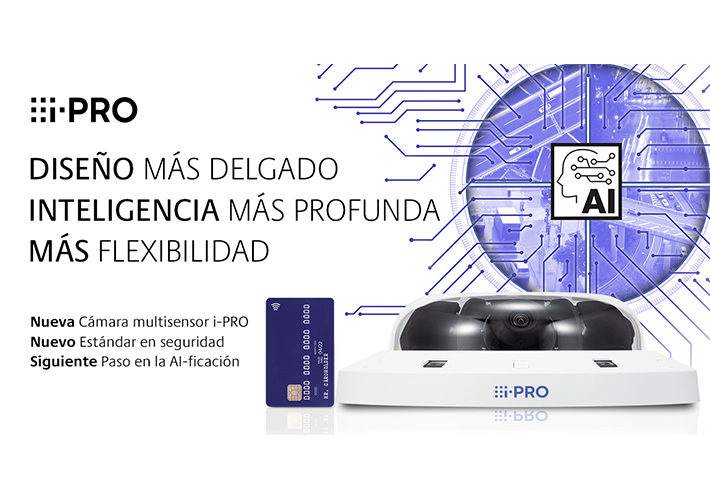 Foto i-PRO presenta su nueva gama de cámaras multisensor con inteligencia artificial en el borde.